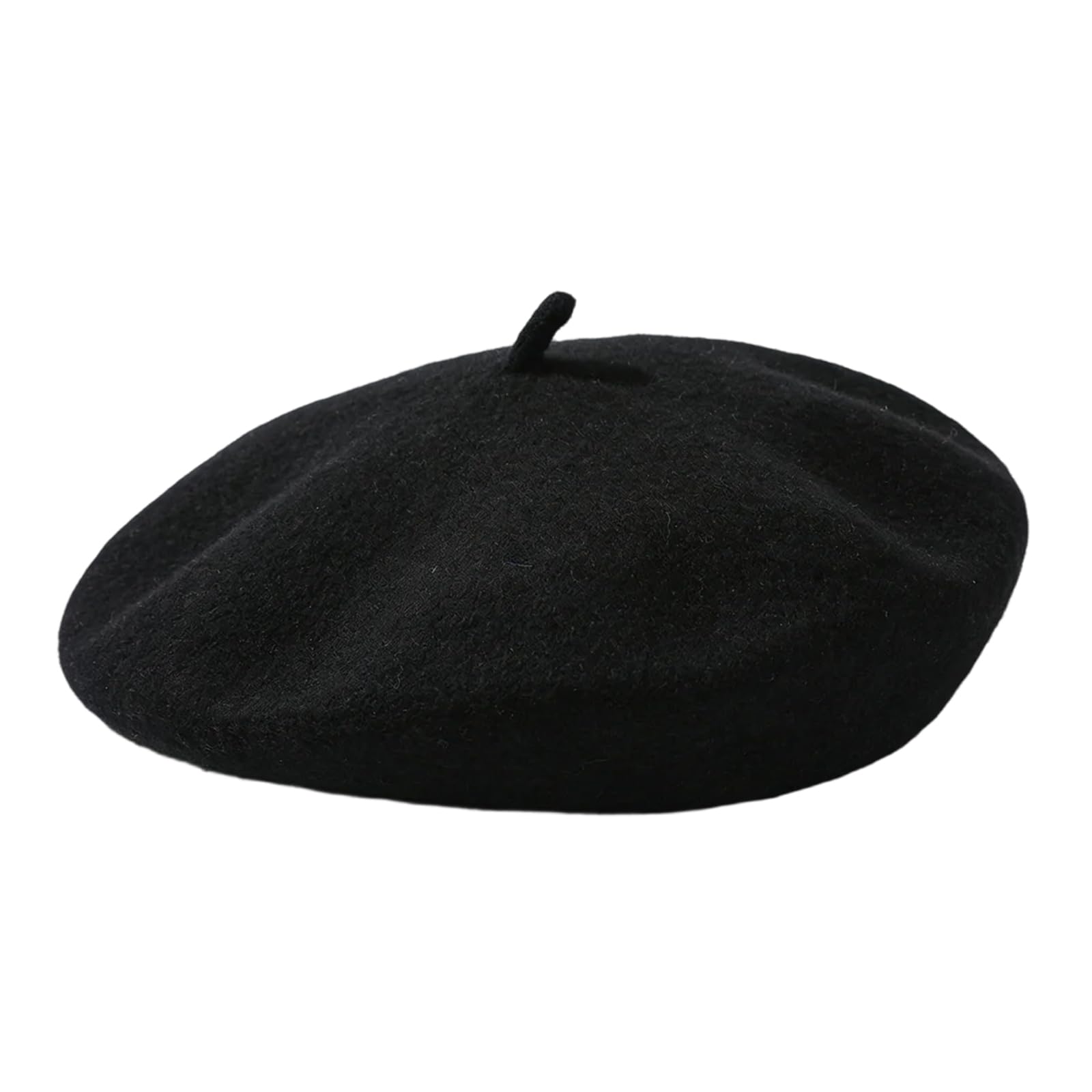 MBSIVSA Beret Hat, Stylish French Beret Hats, Warm Vintage Artist Beanie, Outdoor Elegant Soft Black Beret for Women and Men