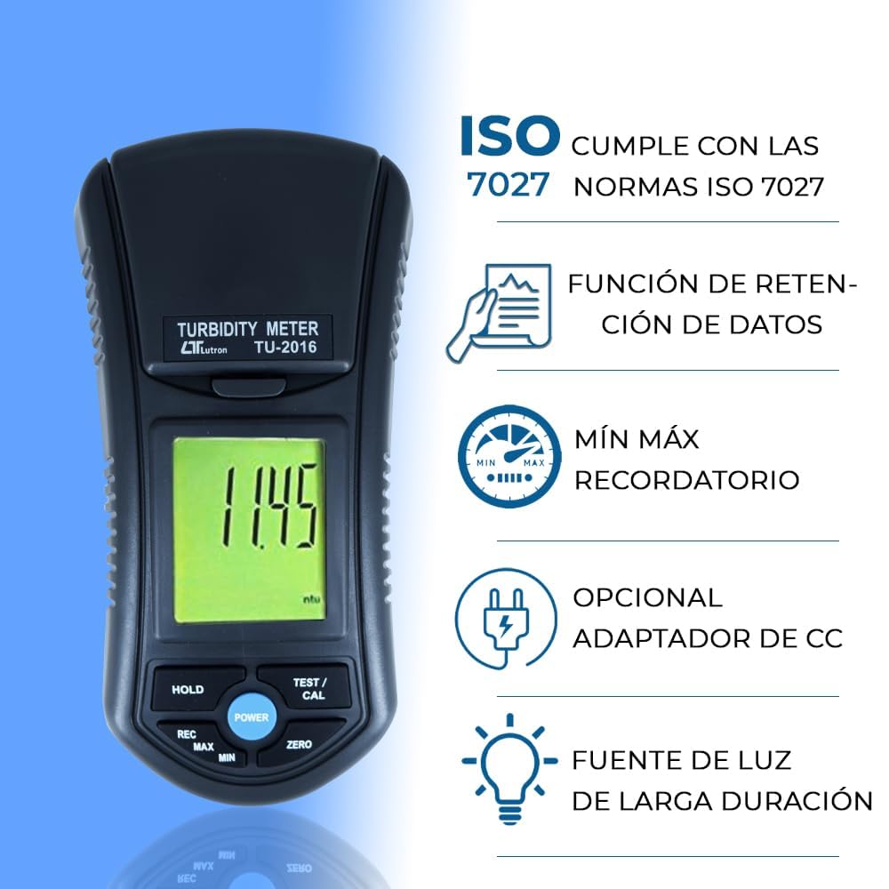 * Envio no mesmo dia* Medidor de turbidez, turbidímetro, medidor digital portátil de turbidez de agua, conforme a la norma ISO7027 | TU-2016