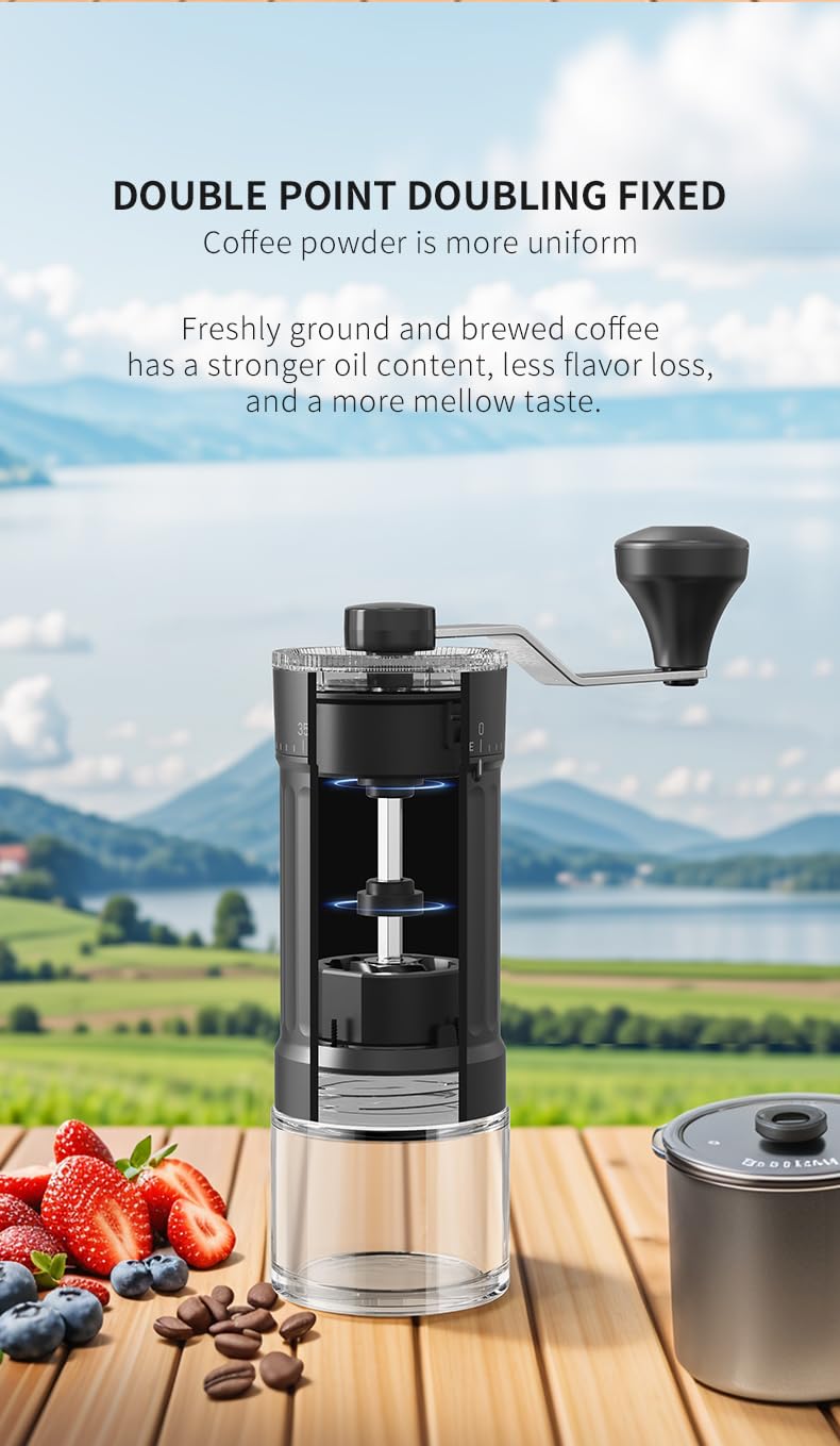 Molinillo Ajustable Espresso Molinillo De Café Manual Olkezz - Fresas Cónicas De Cerámica, Molienda Ajustable, Para Espresso, Prensa Francesa Fresas Cerámica 38mm