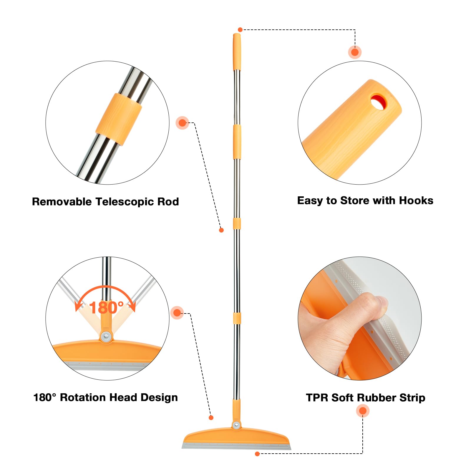 Wonglea Multifunction Magic Broom- Rubber Floor Squeegee,Squeeze - View #7