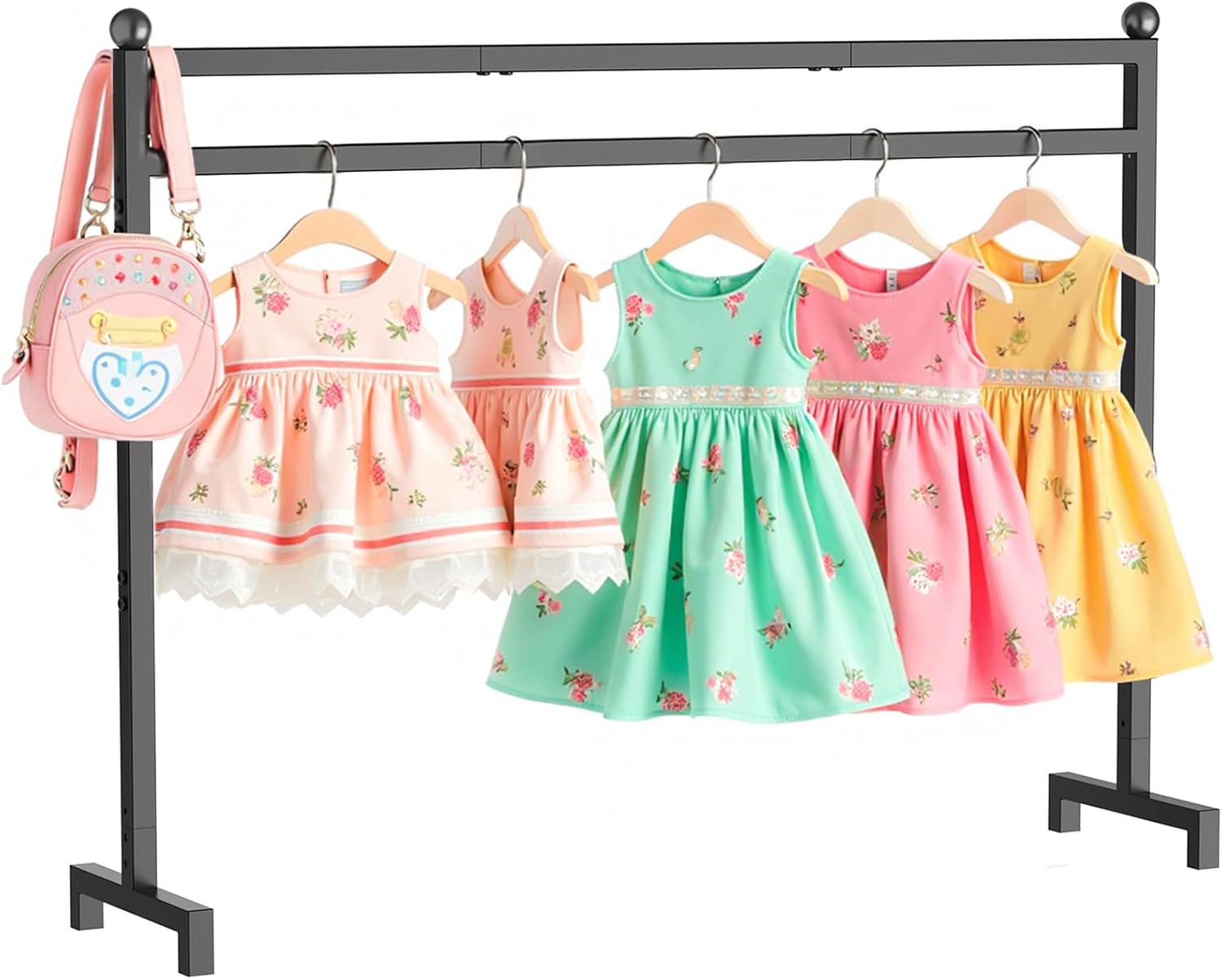 Dicasser Clothes Clothing Garment Rack with 12 Hooks, Black