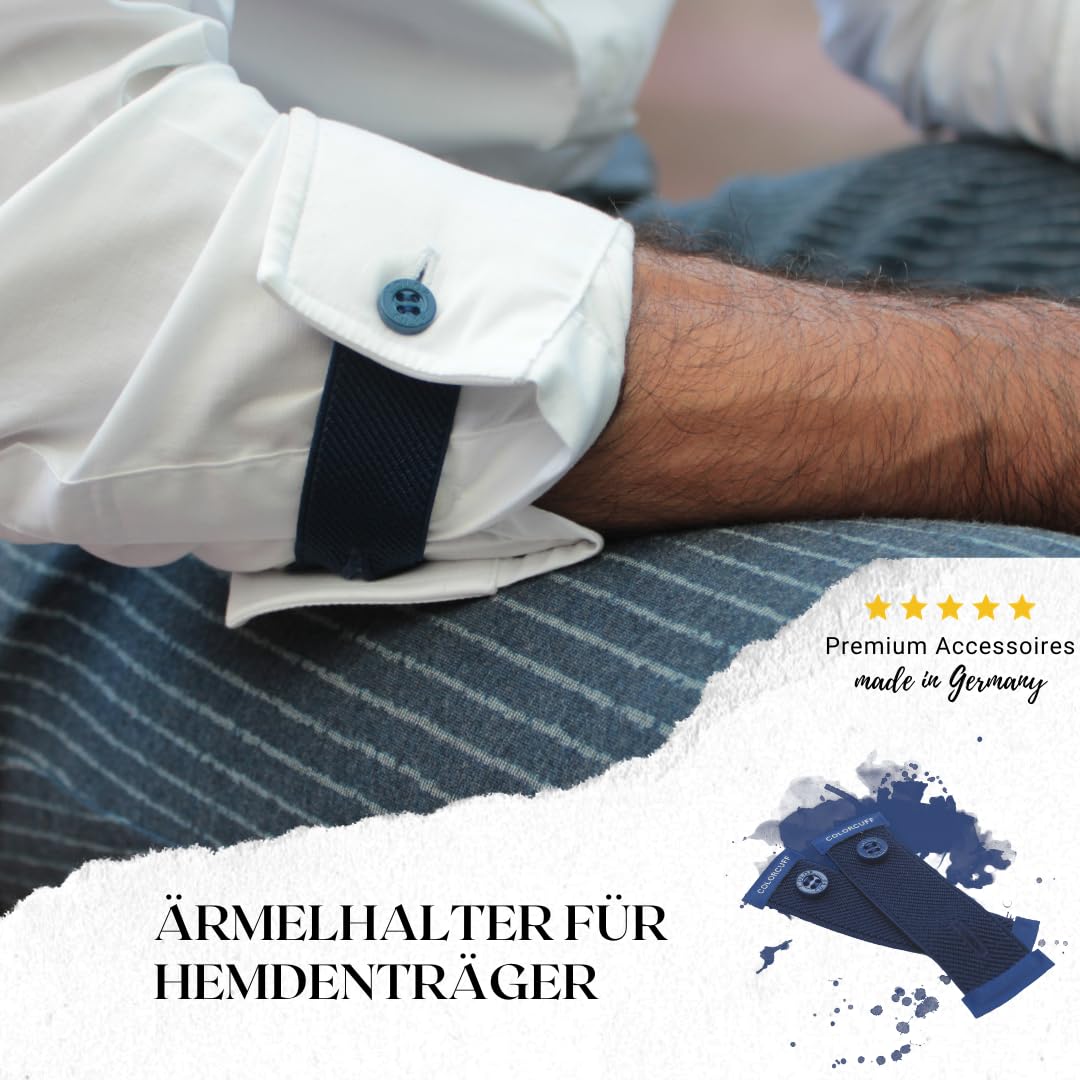 Manschettenhalter - Ärmelhalter für Männer mit Stil - Hemdhalter - Langarmhemd - Freizeithemd - Geschenk für Männer