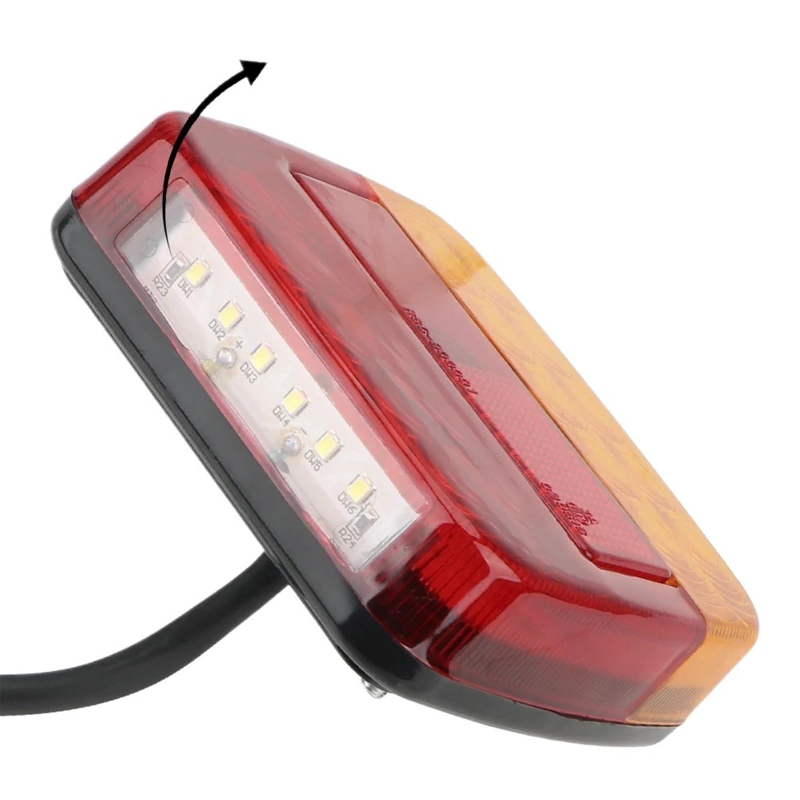 Generico Fanale posteriore da 12 V per indicatore di segnale 26 LED per auto Luce per targa