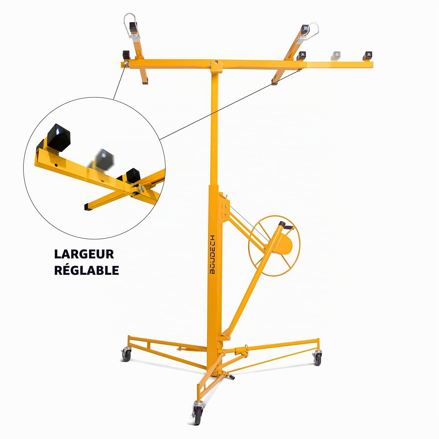BOUDECH Lève-Plaque Pliable pour Faux-plafonds capacité de Charge 68 kg - certifié CE
