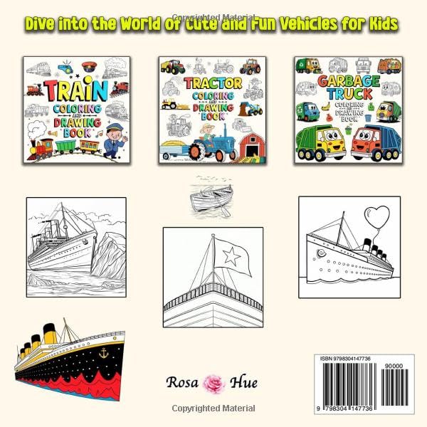 Titanic Coloring and Drawing Book: Discover the Iconic Ship Through Art and Creativity – 40 Inspiring Images to Draw and Color