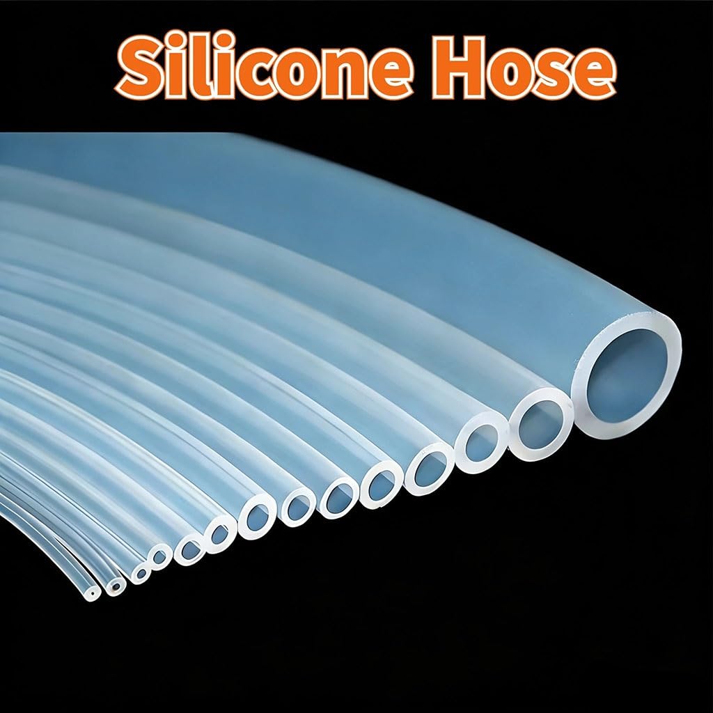 Tubo in gomma siliconica trasparente da 1 m, tubo flessibile in silicone per acquario, diametro interno 15 mm x diametro esterno 20 mm