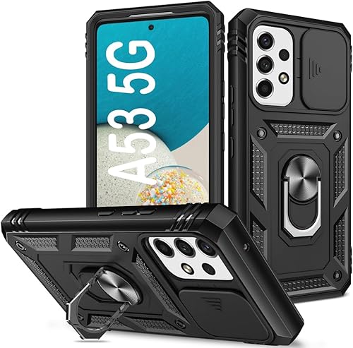 Miniatura 83 de PASNEW Funda para cámara Samsung Galaxy A15 5G, soporte metálico de grado militar, resistente a prueba de golpes, carcasa rígida para Samsung A15