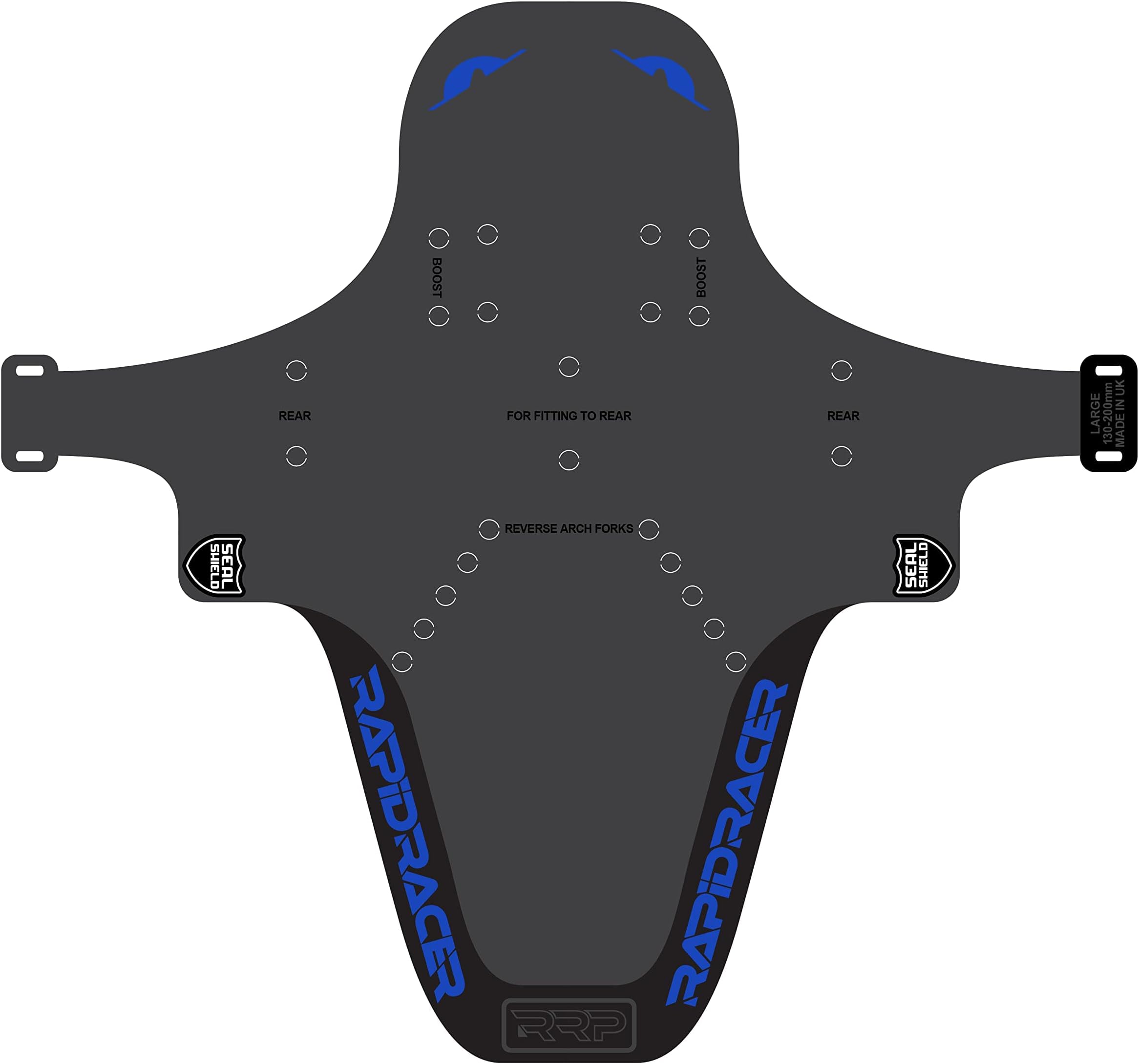 RRP EnduroGuard Large Front Mudguard - Black