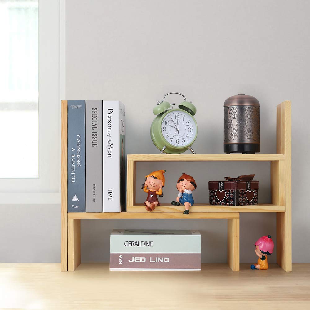 Neala Desktop Bookcases Countertop Bookshelves Book Rack Set of 2