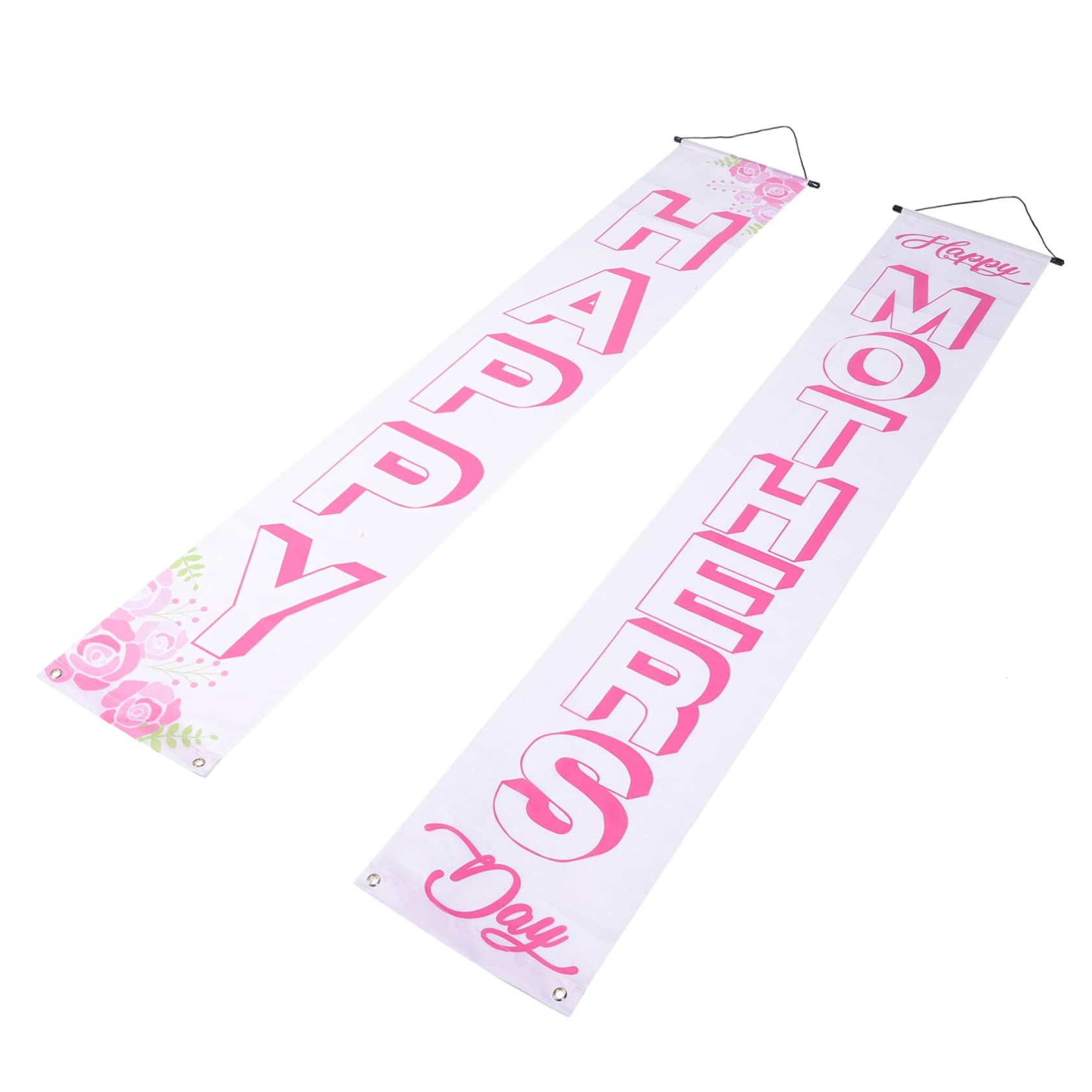 Amosfun 5 Pares De Banderines Para El Día De La Artículos Para El Hogar Decoración De Pared Guirnalda Para Mamá Novia Letrero Para Puerta Del Día De La Banderines Para