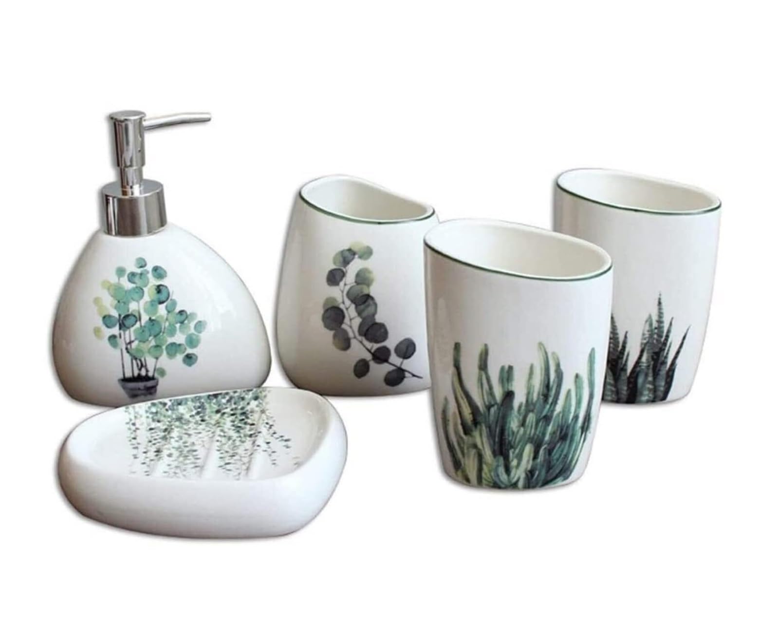 Juego de accesorios de baño de cerámica para una decoración costera y relajante en tu hogar