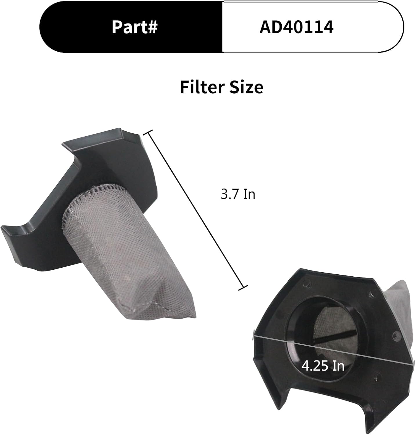 Replacement Filter for Dirt Devil Power Express Lite Vacuum,Compatible with Models SD22020 SD22030 SD22020B,Style F114,Part AD40114 (4 Pack) - Image 2