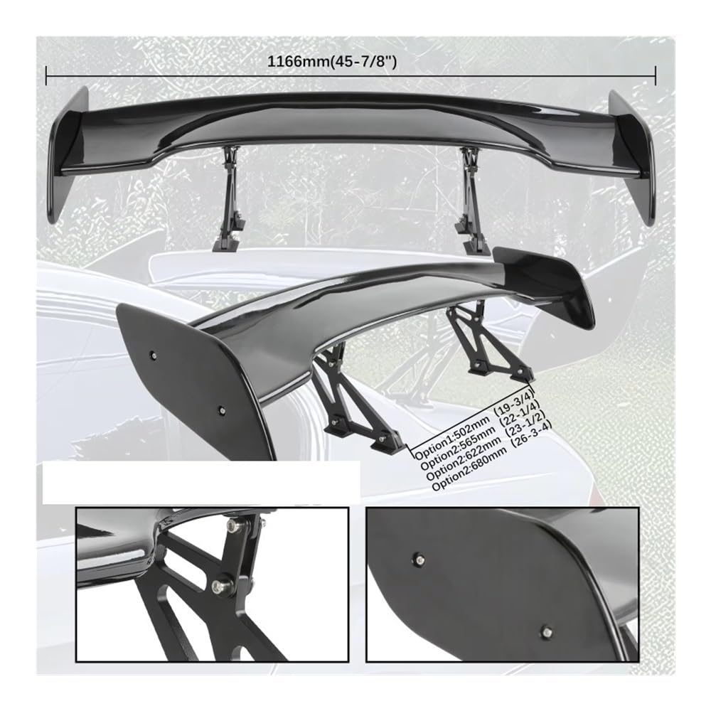 Auto Ala Posteriore Kit Decorazione per carrozzeria, Spoiler Posteriore Universale Stile GT, per berlina, Accessori per Tuning Auto