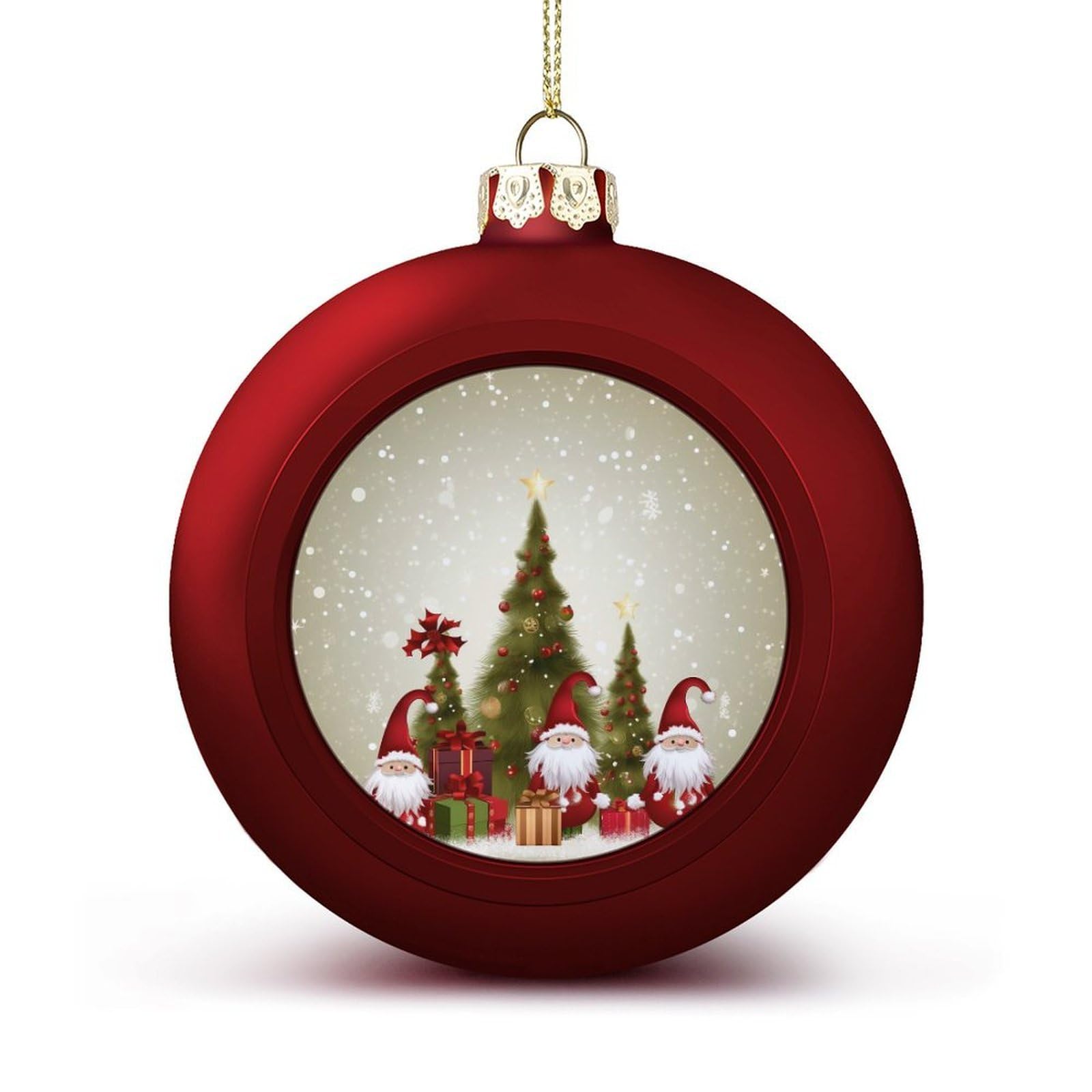 Merry Christmas Christmas Balls Ornaments for Xmas Christmas Tree 1.6" Hanging Shatterproof Xmas Balls Hanging Decor Pendants for Holiday Party Outdoor Indoor DIY Craft Supplies