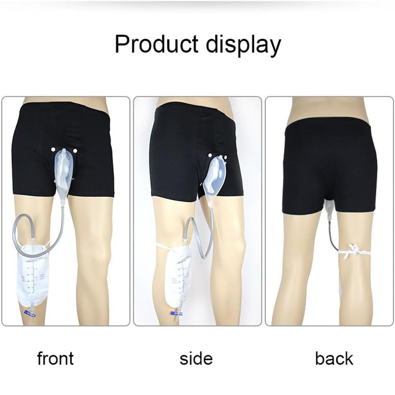 69 To 92CM, Pantaloni da Incontinenza Indossabili,Sacca per Drenaggio Dell'urina 500Ml,Raccoglitore di Urina in Silicone,Contenitore Urine 24 Ore per Uomini Anziani,Sacche per Urinaria Uomo