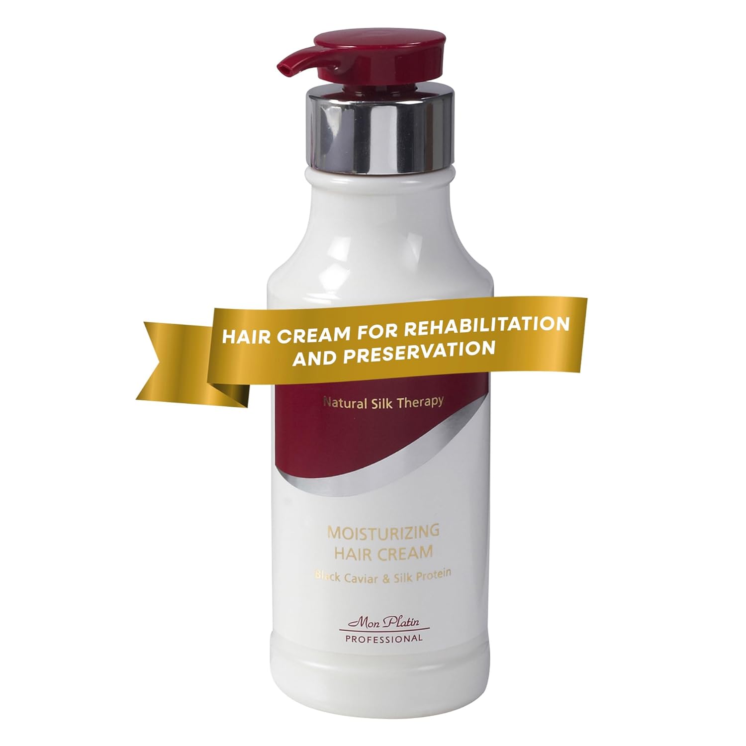 Mon Platin Professional Black Caviar Hair Cream, Luxurious Nourishing Styling Cream for Smooth & Shiny Hair, Ultimate Hair Care, Hair Styling Cream with Silk Protein & Antioxidant 400ml