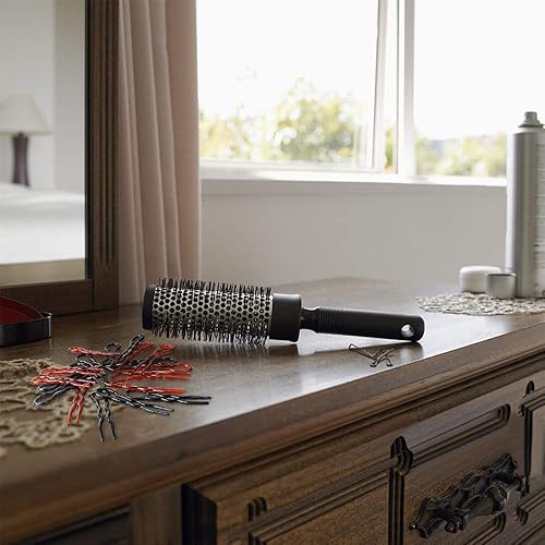 Miniatura 7 de 40 pines de plástico en forma de U para el pelo en espiral para mujer, niña y mujer (negro + marrón)