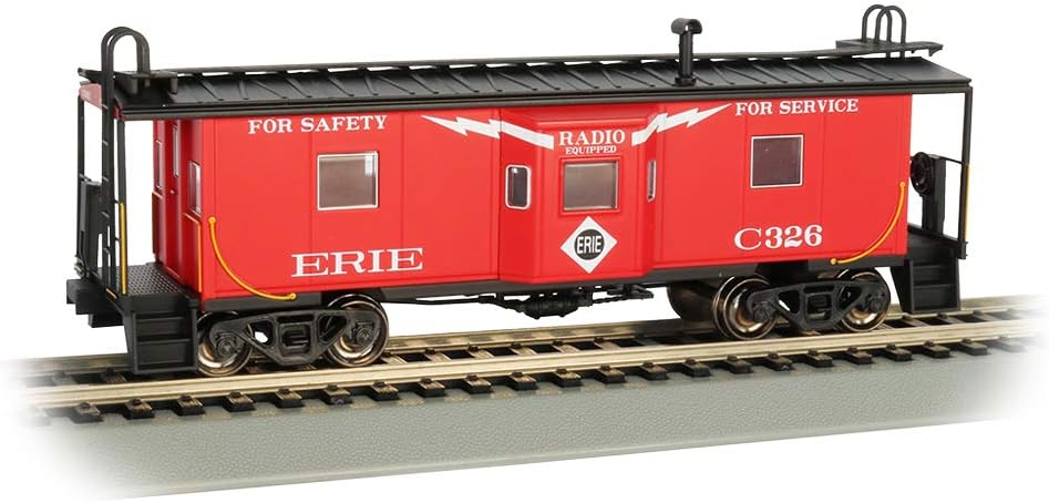 Bay Window Caboose with Roof Walk - ERIE - HO Scale