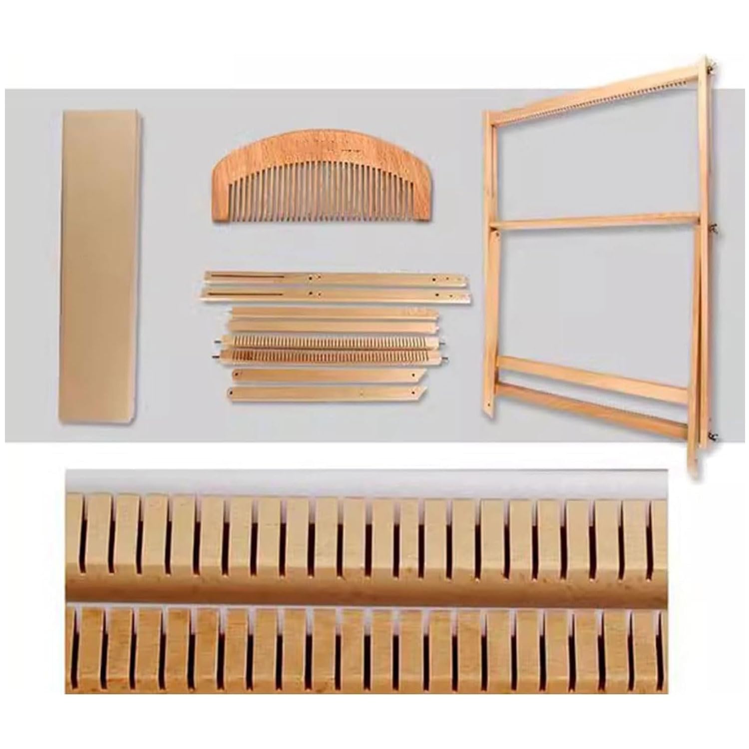 Wollspinnmaschine für den Unterricht, Holz Abnehmbarer Handwebstuhl für DIY, Tragbare Tapisserie Strickmaschine für Anfänger und Kinder