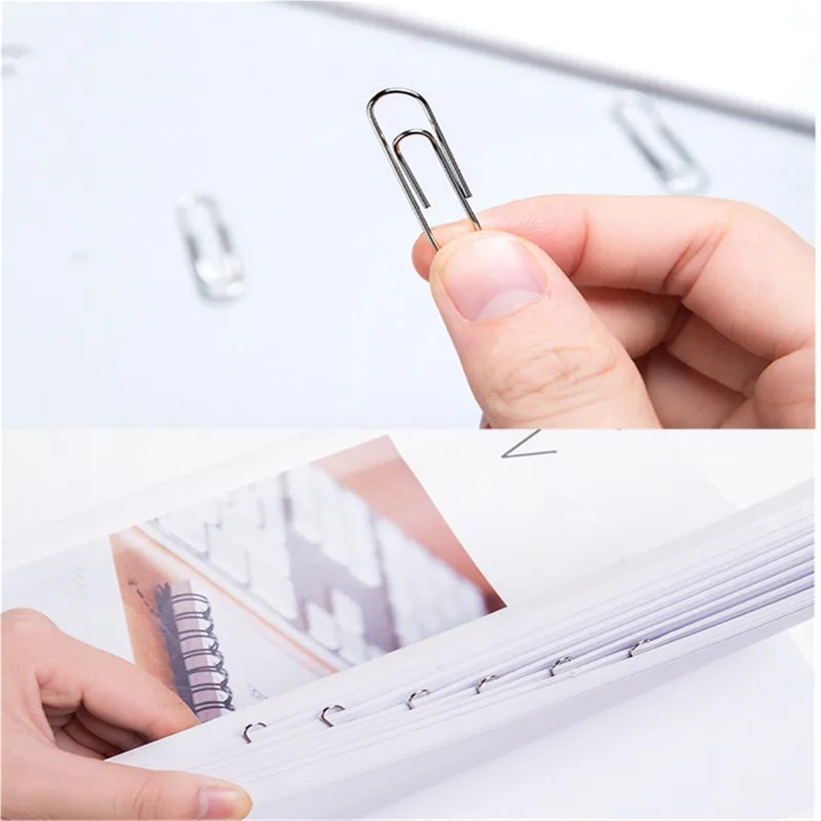 Büroklammern 10Pcs 15/28/33/50mm Notebook Memo Pad Bookmark Binder Paperclips Accessories Paper Clips Binding Supplies Student Office Stationary(Golden -50mm)