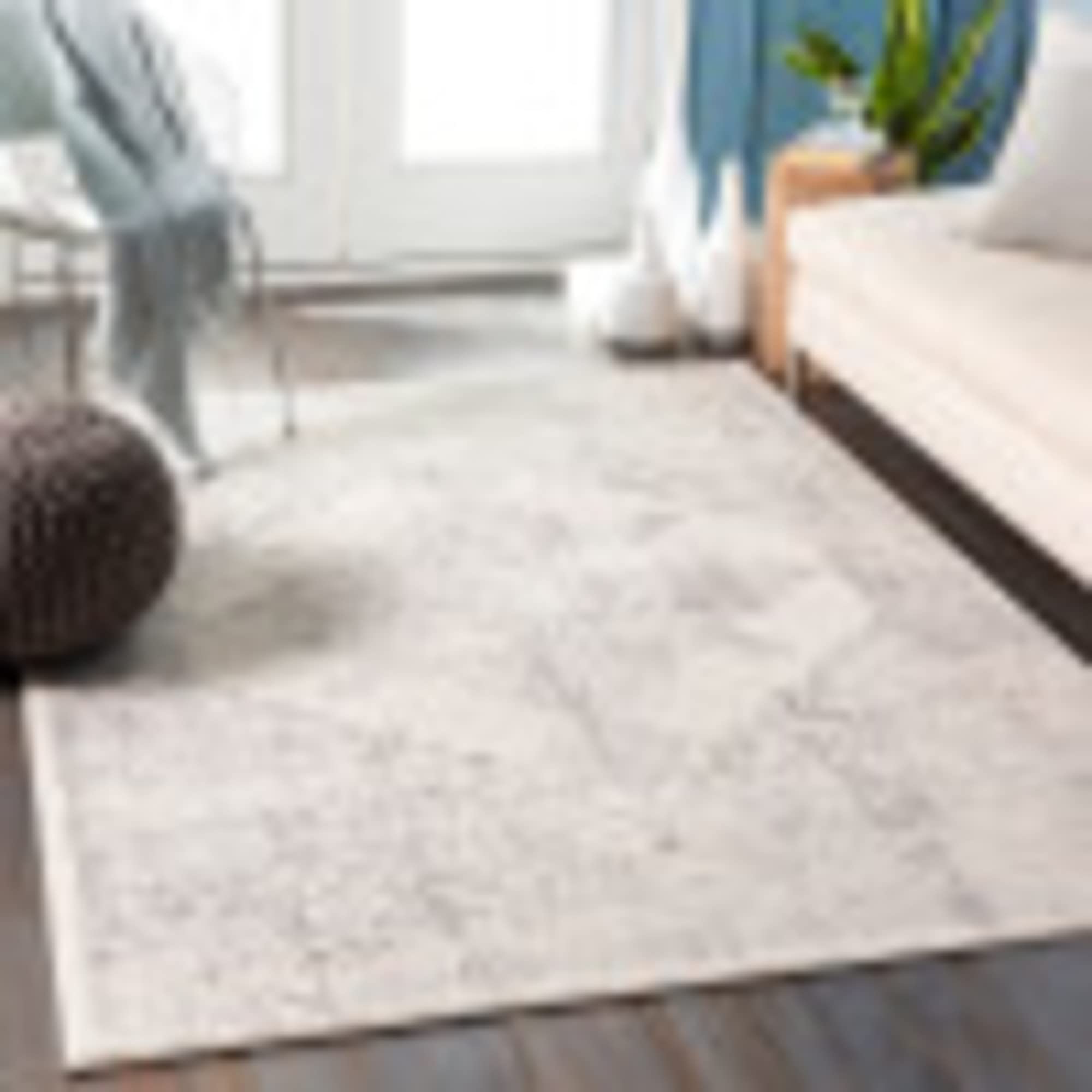 Livabliss Ceren Roma Vintage Carpet 200x275 cm, Living Room & Bedroom, Scandi Neutral, Traditional Boho Pattern, Easy Care, Off White Grey