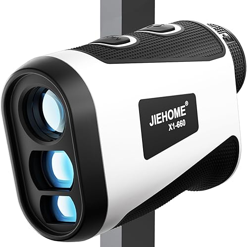 Miniatura 23 de Telémetro de golf X1 con pendiente, bloqueo de asta de bandera y vibración, telémetro láser 660/1100YDS para golf y caza, buscador láser recargable