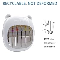 Vista 2 de Easyinsmile Organizador de archivos endodonciales de conducto radicular, caja de desinfección de manejo endodóntico, 6 ranuras, con regla