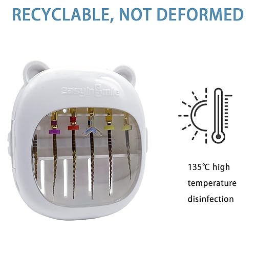 Miniatura 2 de Easyinsmile Organizador de archivos endodonciales de conducto radicular, caja de desinfección de manejo endodóntico, 6 ranuras, con regla de