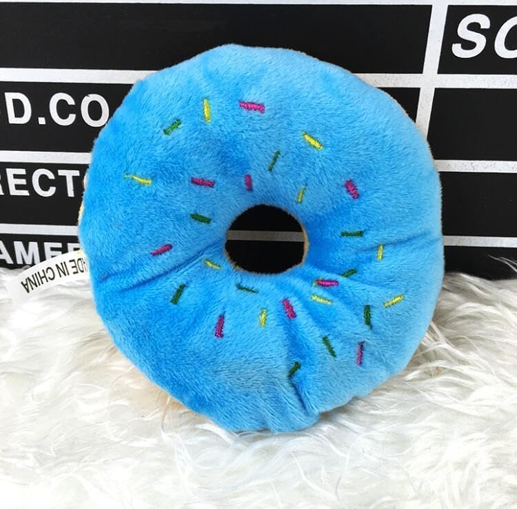 Set 2 Juguetes Mordibles Donut Azul para Perro miniatura 3