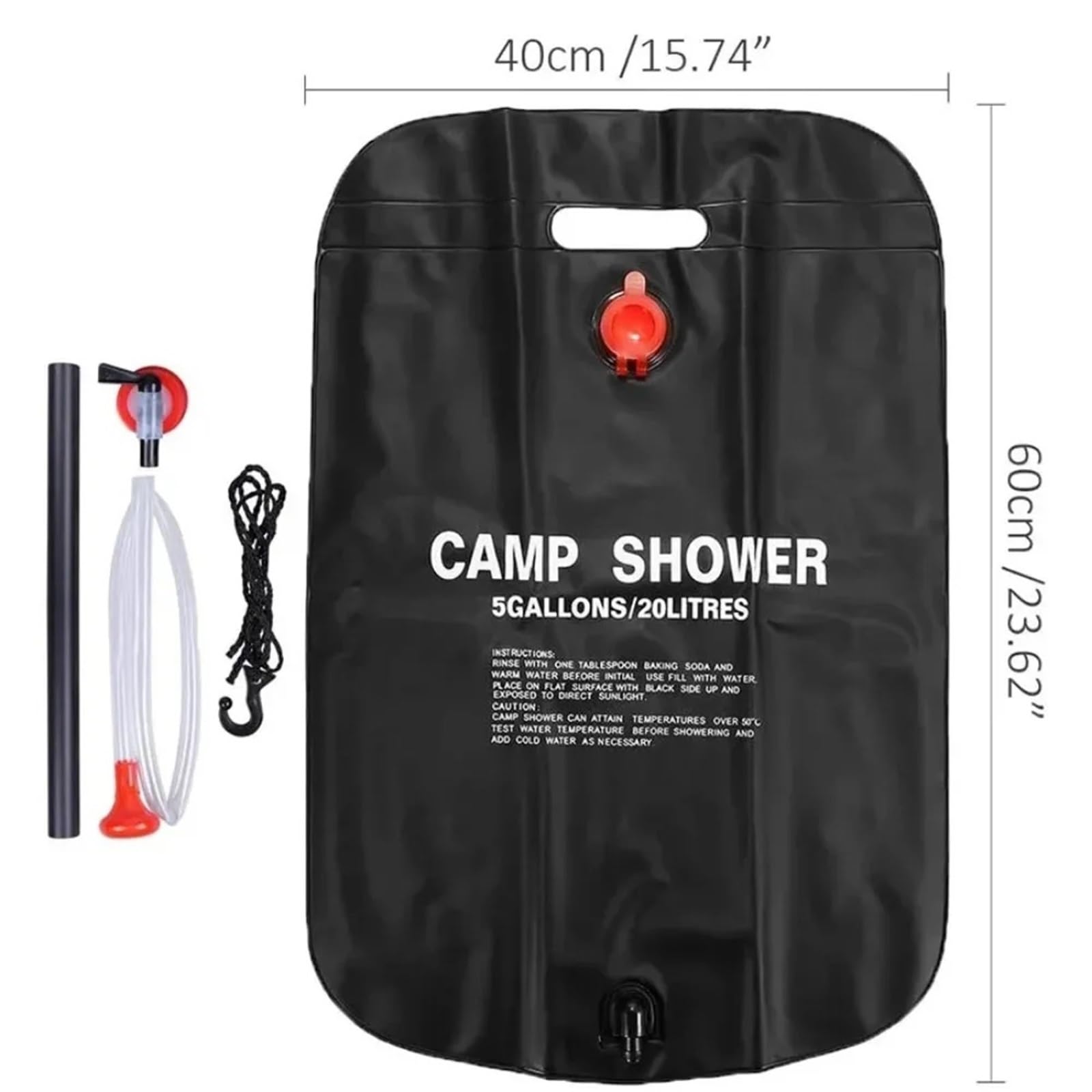 Ducha de Camping, 2 Bolsas de Ducha for Exteriores, Plegables, solares, for baño al Aire Libre, for Camping, compactas y calentadas,para Senderismo,Viajes,Coche