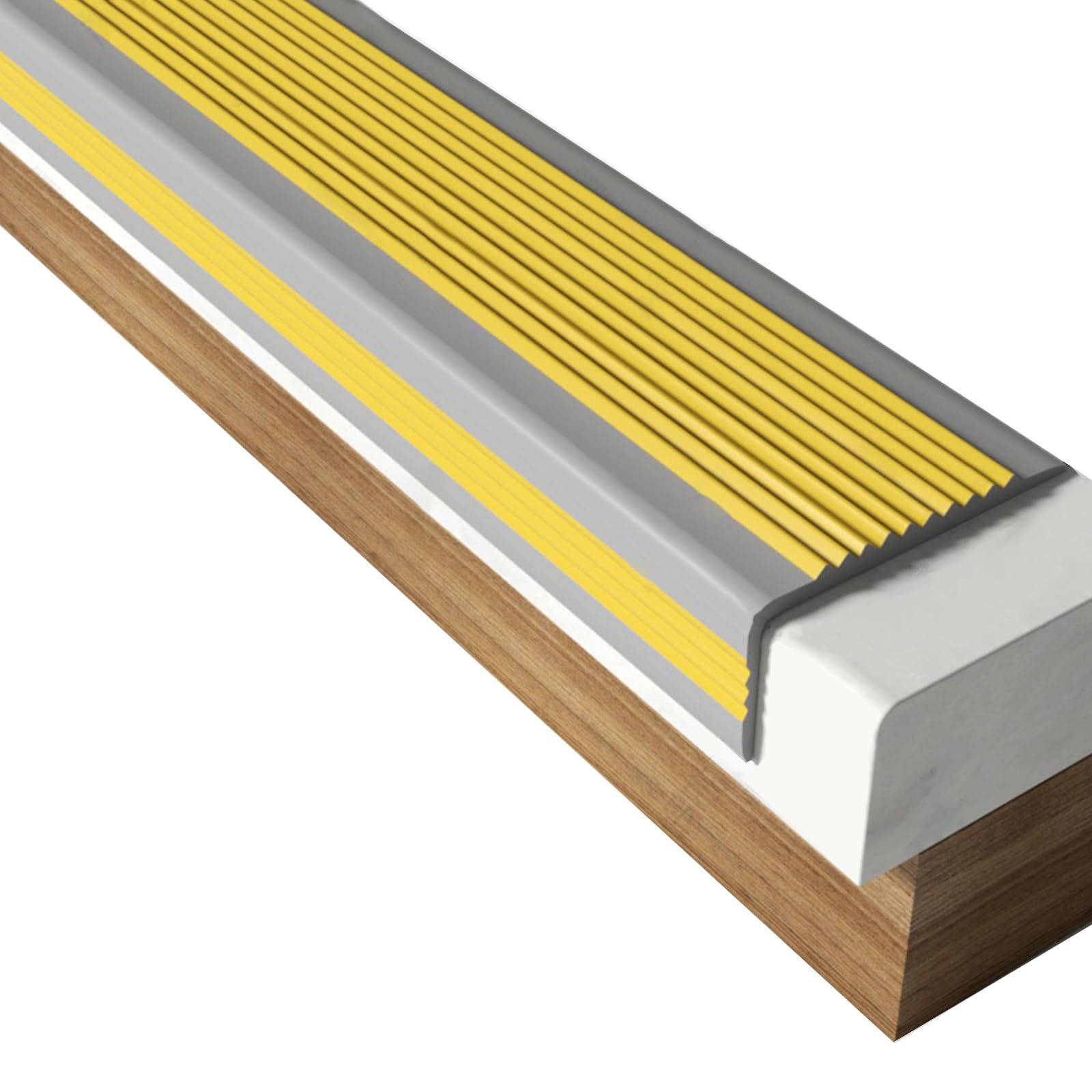 Protection de bord d'escalier antidérapante en dents de scie pour une friction maximale en extérieur.