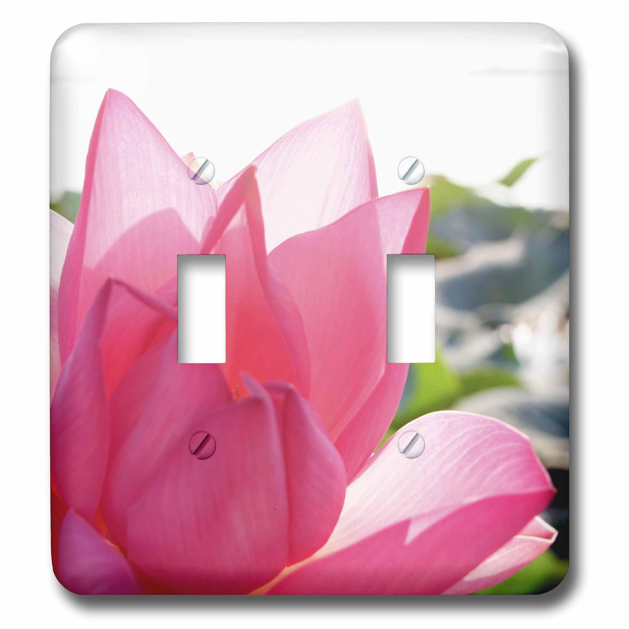 Interrupteur à bascule double Lotus rose pour salon ambiance zen Italie