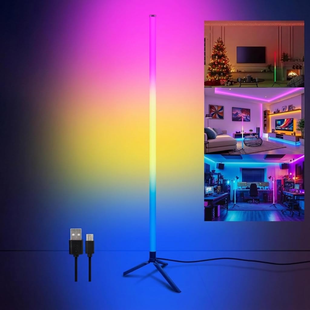 Smart LED Corner Floor Lamp with RGB Music Sync & Remote – Changing Ambient Light C Lamp-image-31