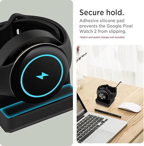 Miniatura 6 de Miimall Soporte de cargador compatible con cargador Google Pixel Watch 2, estación de carga de silicona antideslizante para Pixel Watch 2, soporte