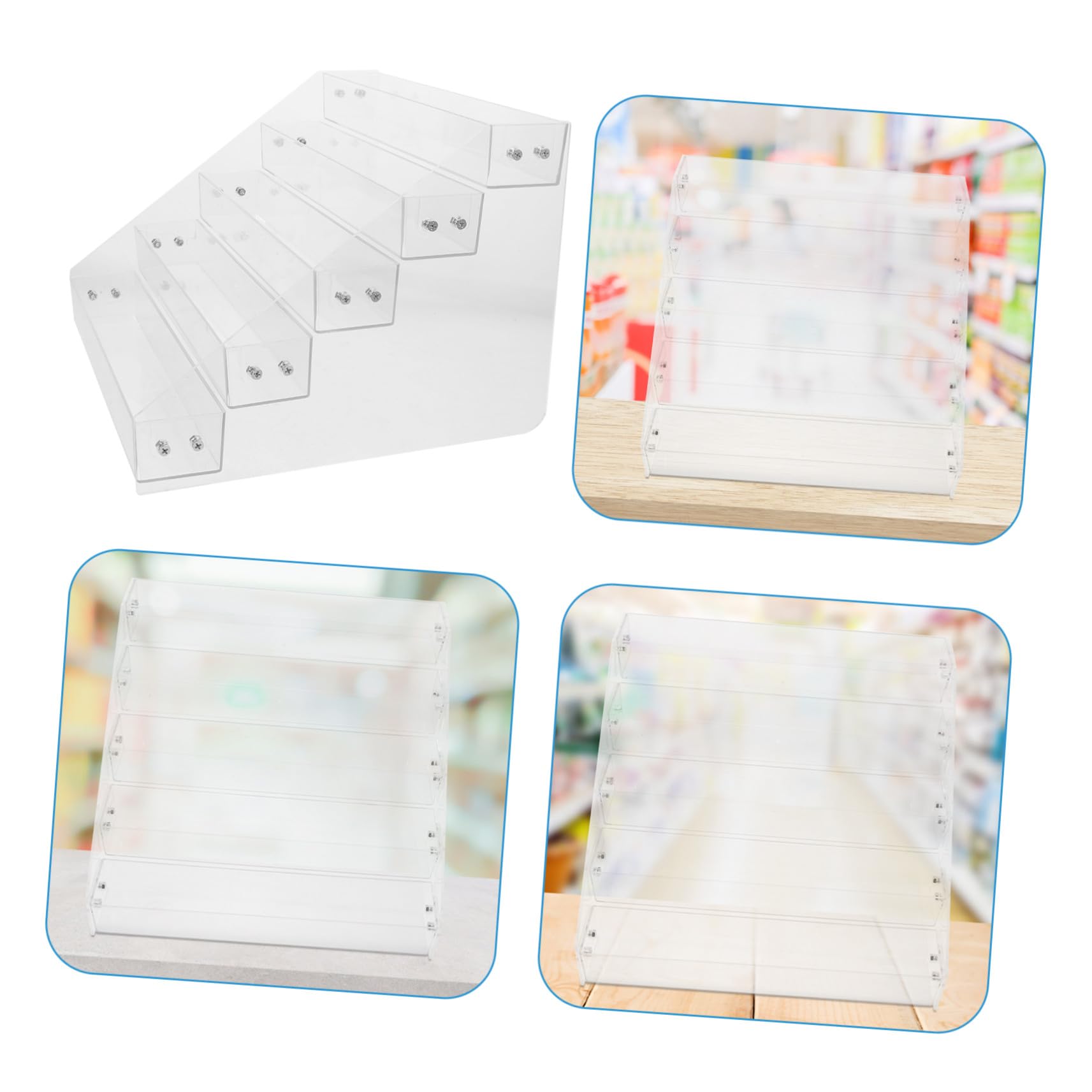 Alipis Acryl Gewürzregal 5-stufiger Vertikal Organizer für Arbeitsplatte Platzsparend und Elegant für Gewürze und Verpackungen im Laden