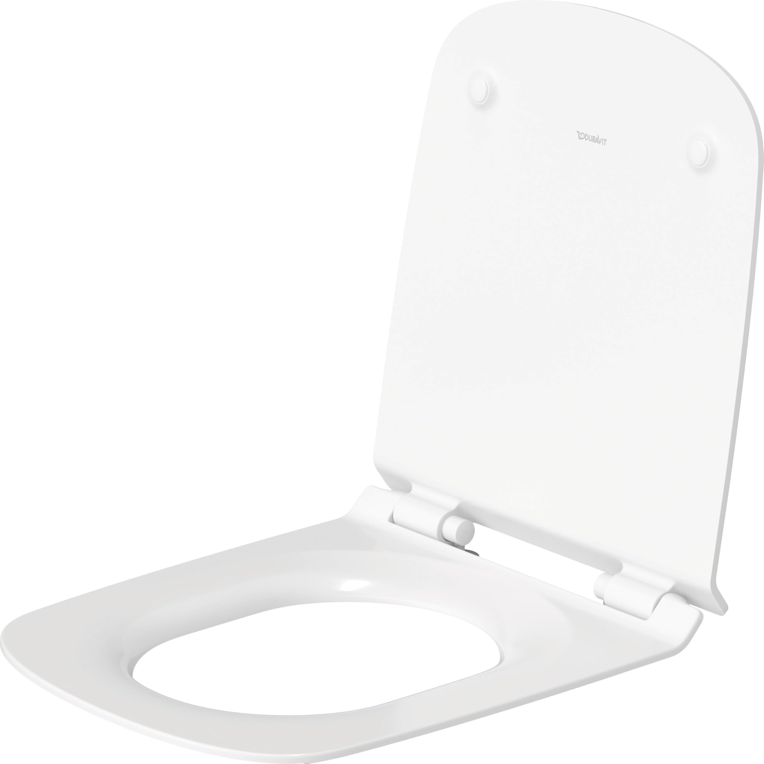 Duravit Toilet seat DuraStyle, Soft Close Toilet seat, Urea thermoset Toilet lid, Toilet Cover with Stainless Steel Hinges, White