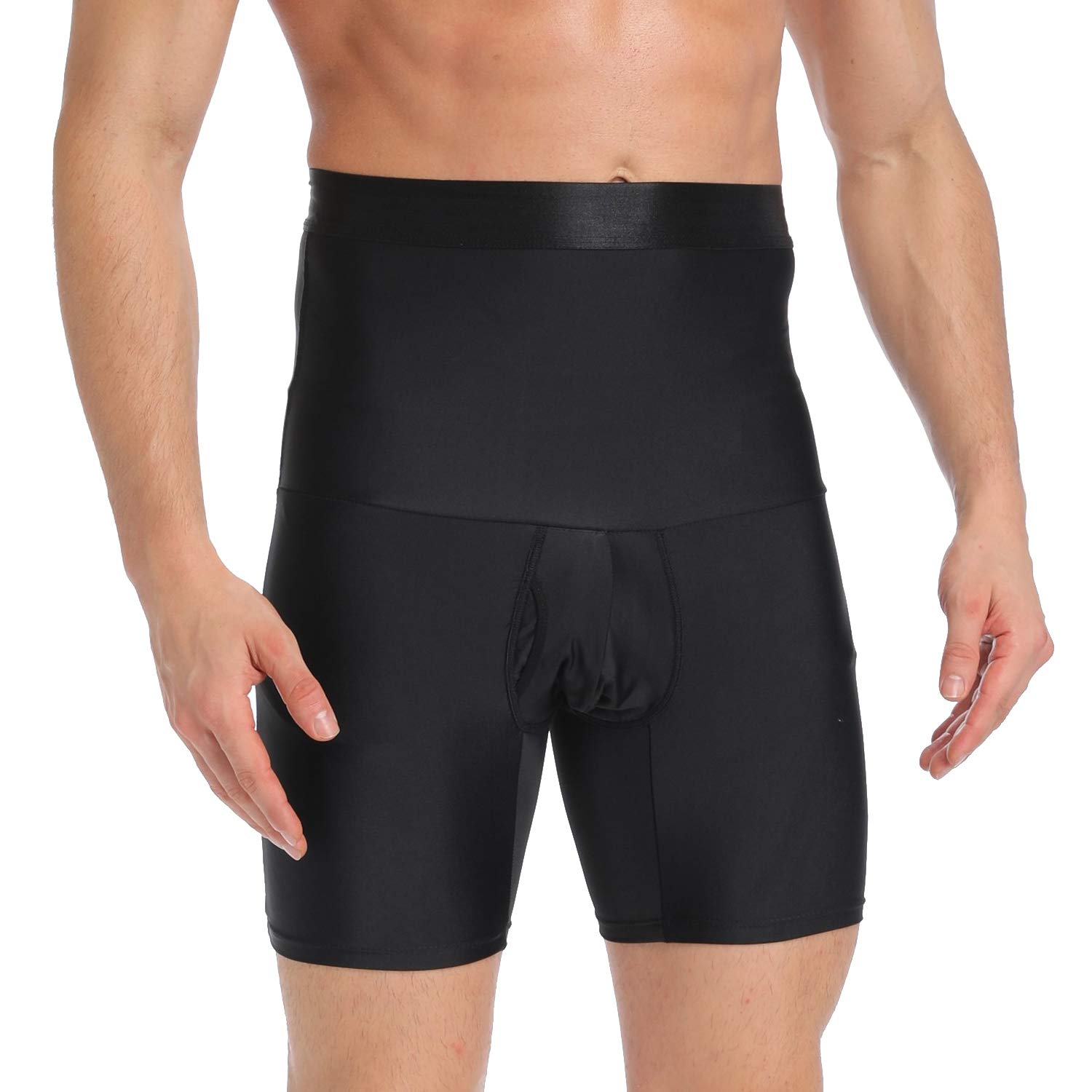 MISS MOLY Men Shaper Shorts High Waist Shapewear Underwear Boxer Briefs Stretch Tummy Control Lift Girdle