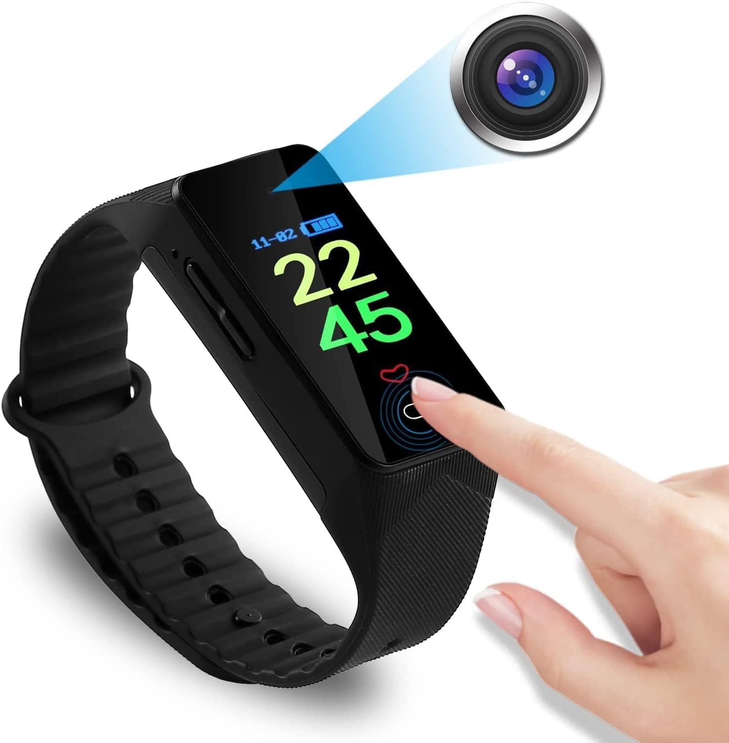 Wrist Band Camera, Indoor Outdoor Full HD 1080P Video Audio Recording, Bracelet Camera, Wearable Wristband Mini Camera, Video and Audio Recorder