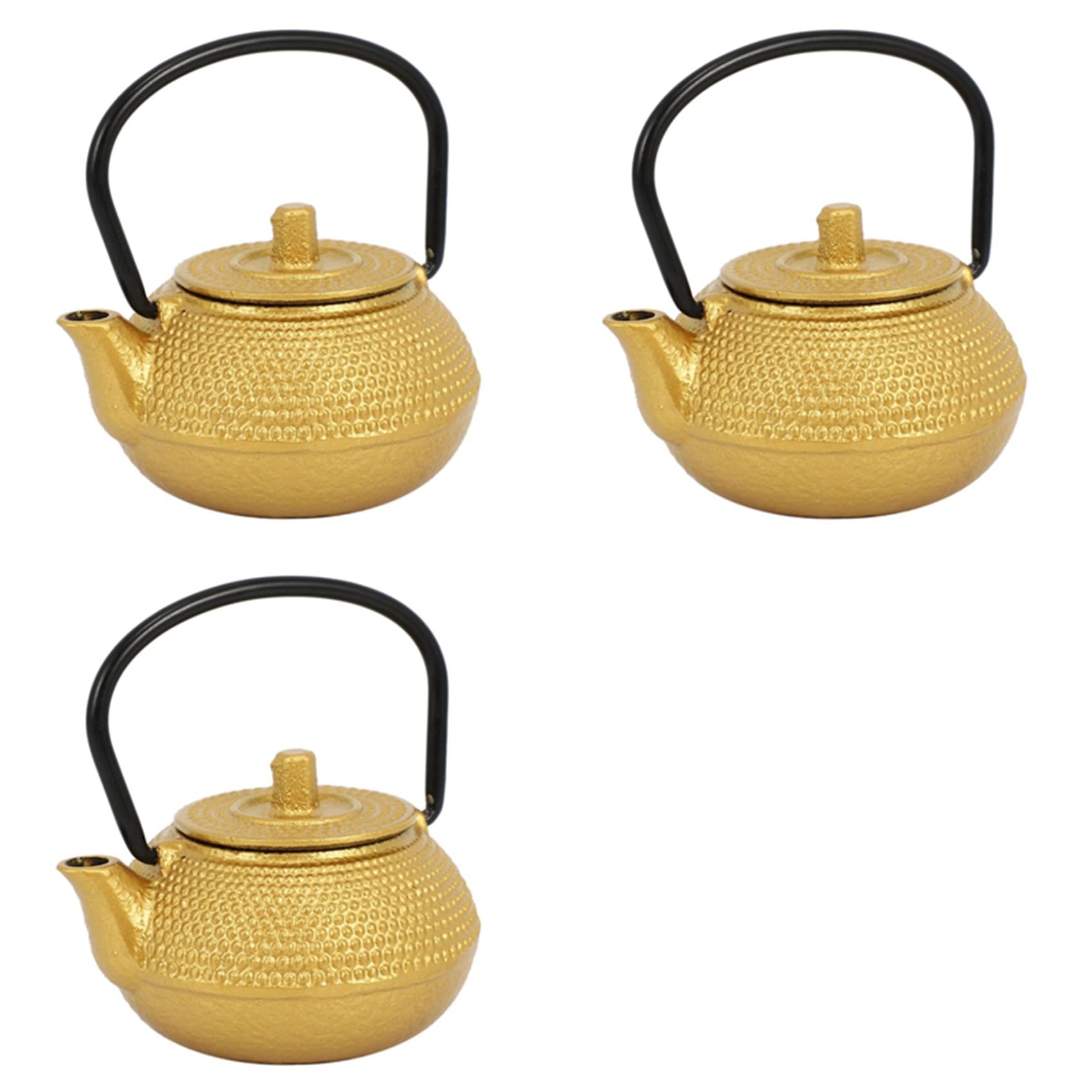Mini théière tetsubin en fonte style japonais 50ml lot de 3