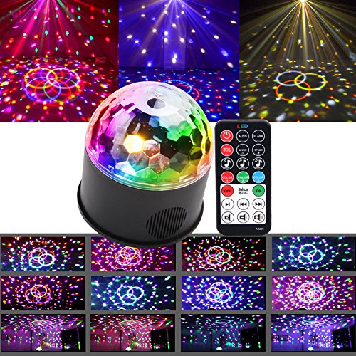 KOOT Disco Lights Bluetooth Speaker Sound Activated Party Light with Remote Control LED DJ Strobe Bar Club Stage Dance Light for Kid Room Party Wedding Birthday - Thumbnail 3