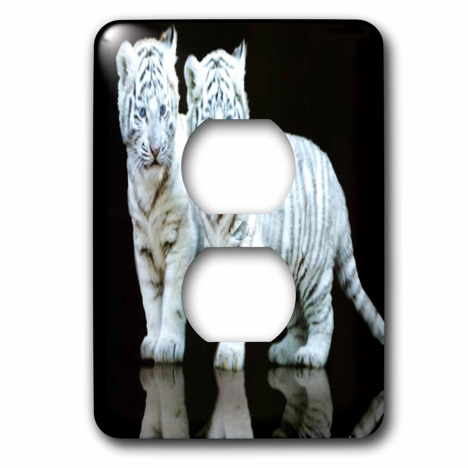 Tigre cubes 2 prises Blanc 3dRose lsp_80218_6 finition luxe