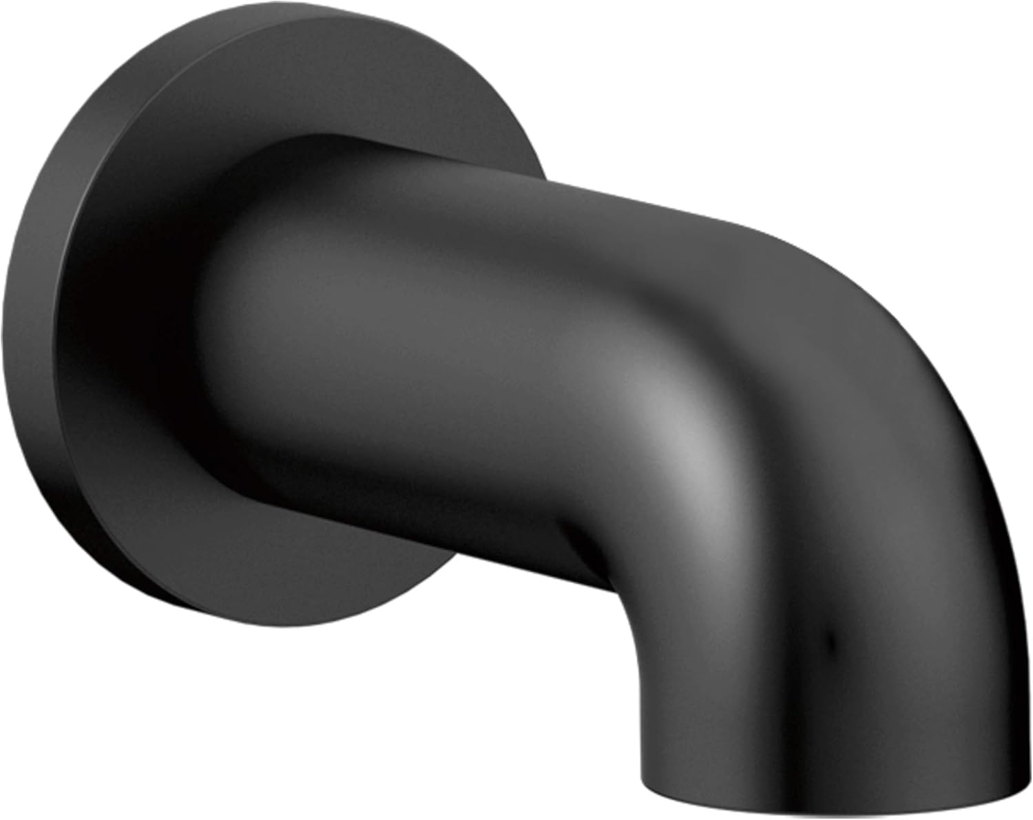 Delta DRP77350BL Trinsic 7" Non Diverter Wall Mounted Tub Spout Matte Black