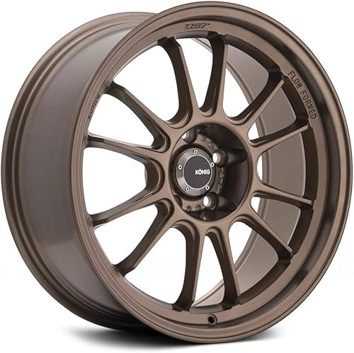 Miniatura 1 de Konig Hypergram Wheels Race Bronze Aluminio (1 x 1.pulgada5 x 1 pulgada de desplazamiento)