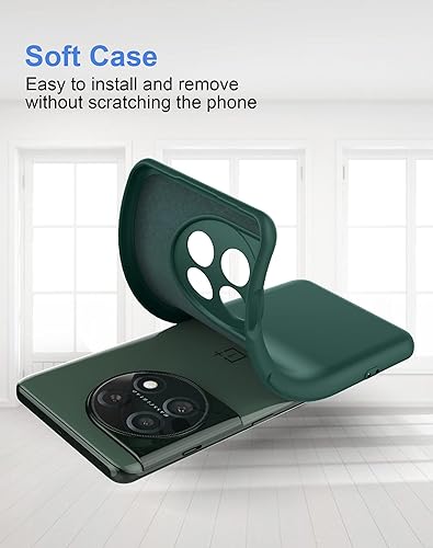 Miniatura 6 de Caso para OnePlus 11 5G, Cubierta De TPU Delgada Con Protección De La Cámara Interior Suave Funda Delgada Del Teléfono Para OnePlus 11 - Verde