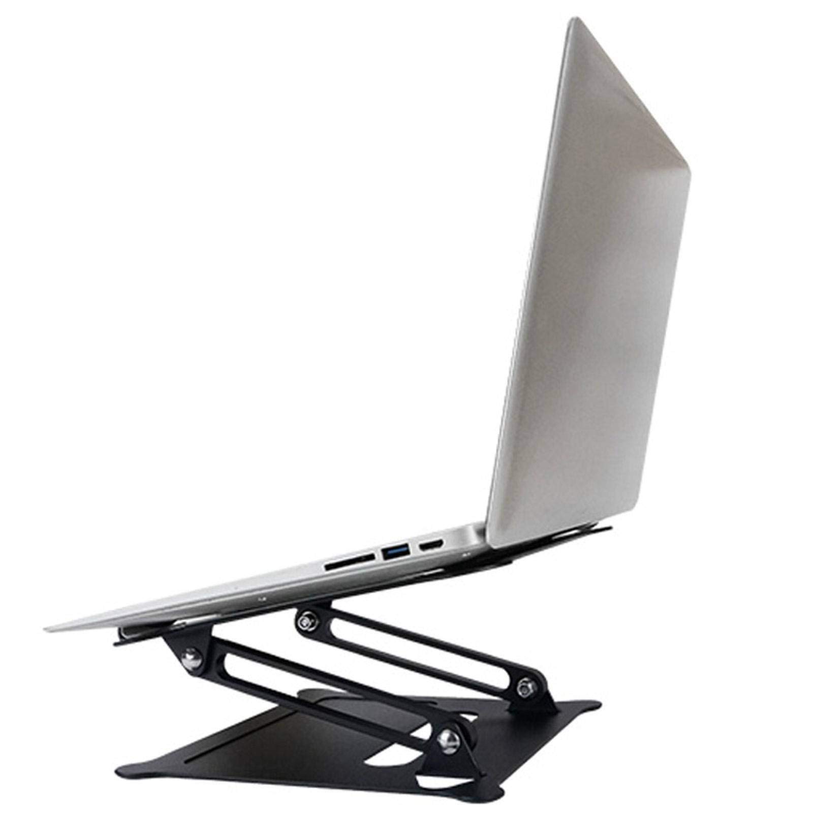 Supporto per Laptop in Alluminio, Supporto per Laptop Multi-Angolo Regolabile e Pieghevole con Supporto per Ventilazione Termica Supporto ergonomico Adatto per Laptop Notebook Tabl