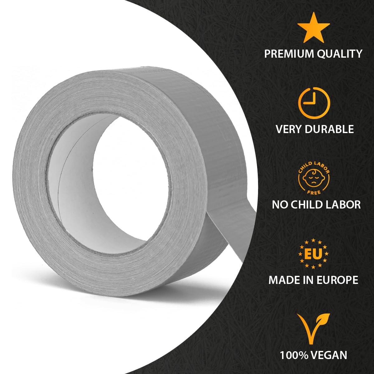 verpacking Premium Panzertape 50 m x 48 mm Silber Gewebeband Gaffa Tape Reparaturband hohe Klebekraft Klebeband mit Naturkautschuk-Kleber (18 St??ck)