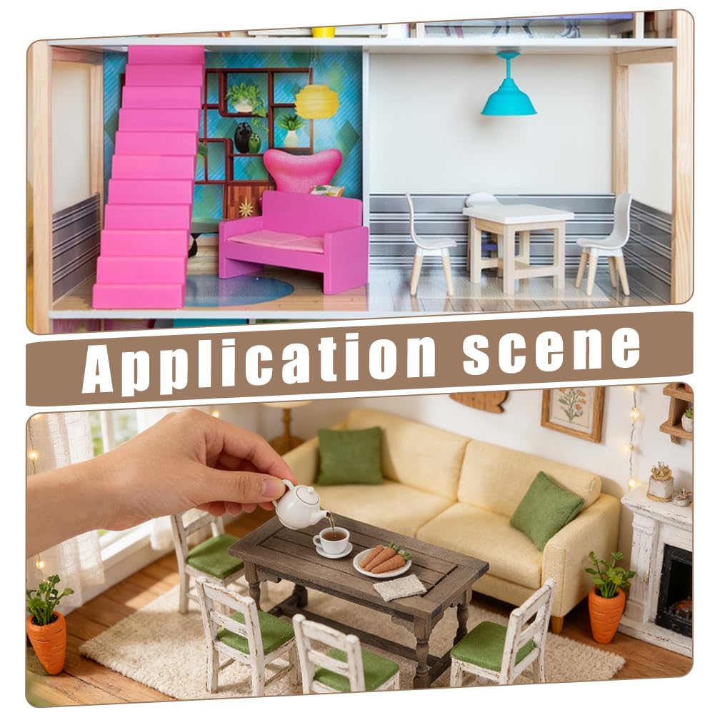 Mesa De Madera En Miniatura Para Casa De Muñecas – Accesorio De Micro Paisaje De Estilo Café, Tamaño 77 X 149 X 67.5 Mm, Decoración Versátil