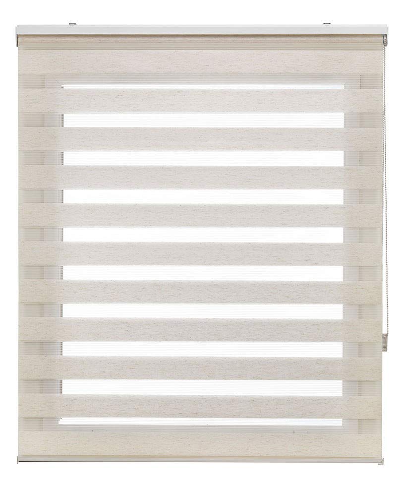 Estoralis - Shae - Estor Enrollable Doble Tejido, Noche y día, Crudo, 170 x 250 cm