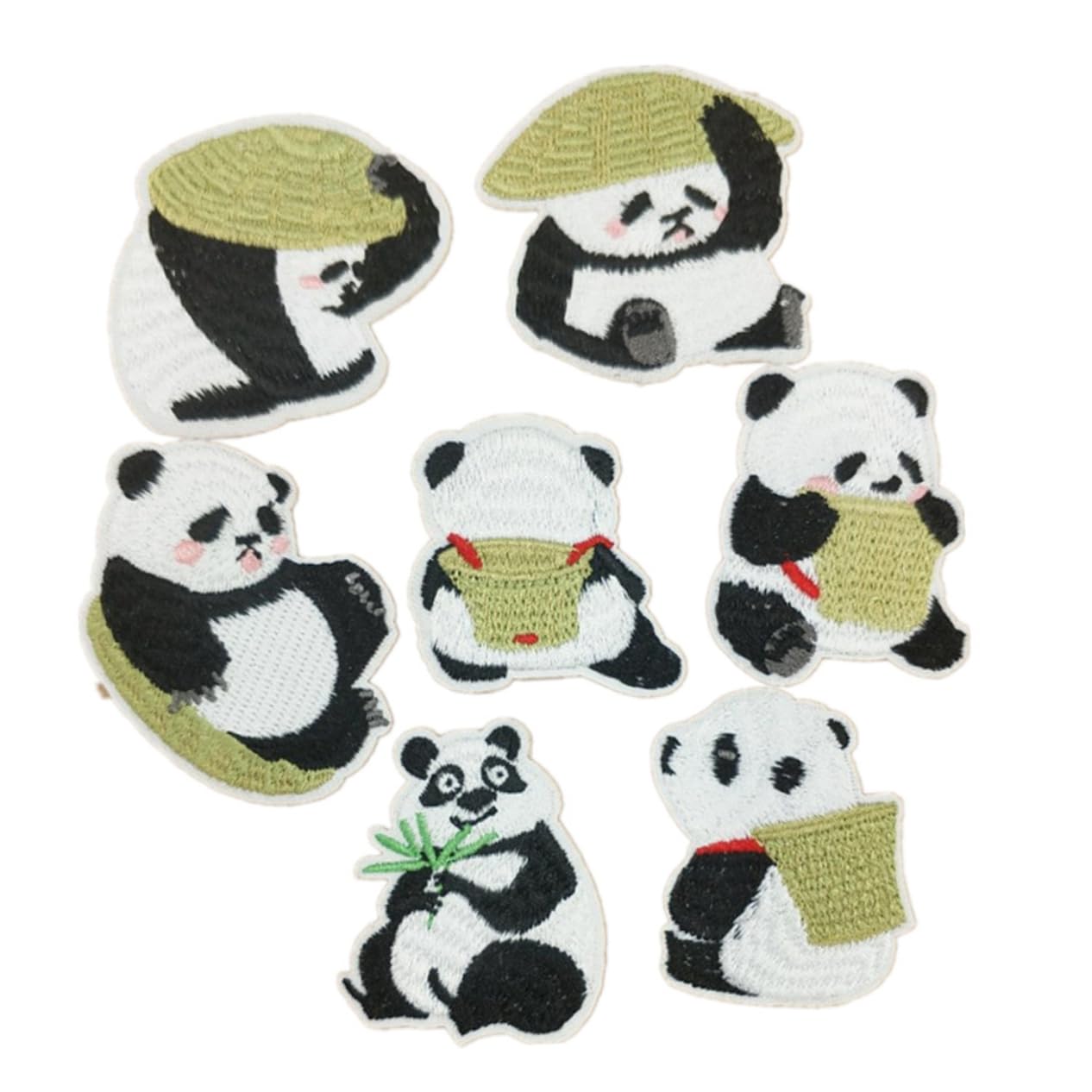 Housoutil 3 Set Toppe Termoadesive Panda Per Abbigliamento Set Da Ricamato Adesivi Per Jeans Borse E Decorazioni Per Fai Da Te Sicure E Resistenti 14 Pezzi * 3