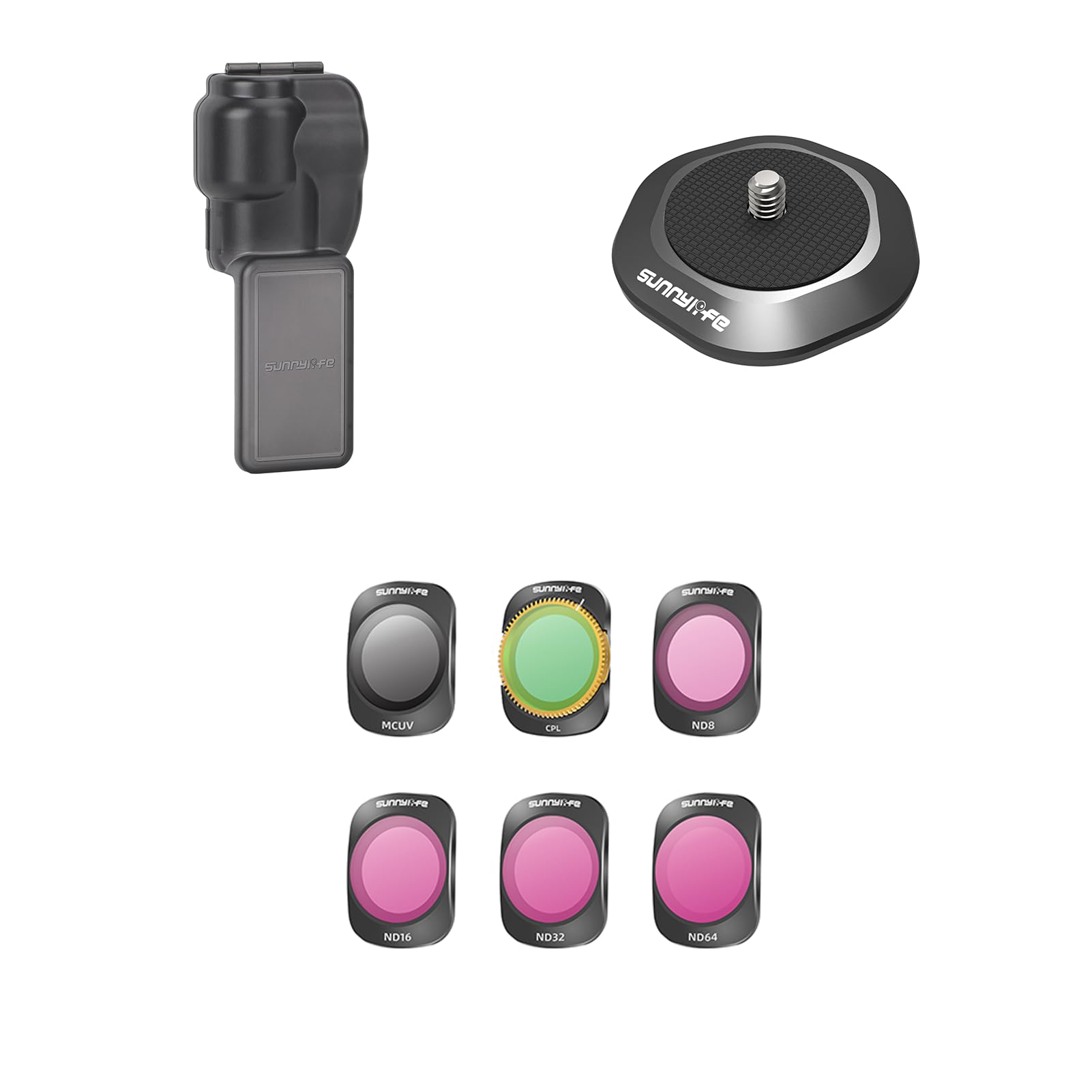 Osmo Pocket 3 Screen Protector Cover Case Compatible with DJI OSMO Pocket 3 Accessories, Strong Magnetic Base Camera Stand Mount Stabilizer, 6 Pack-MCUV CPL ND8 ND16 ND32 ND64 Magnetic Lens Filter